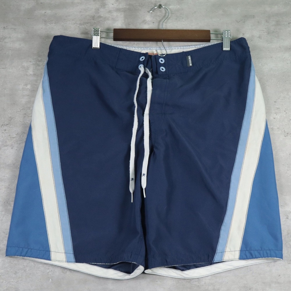 Mossimo Supply Co Board Shorts Colorblock 36 Blue Surf Mens Swim Trunks